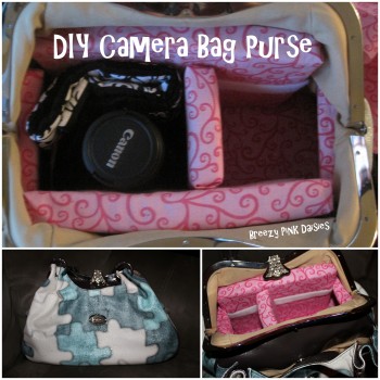 {Breezy Pink Daisies} DIY Camera Bag/Purse